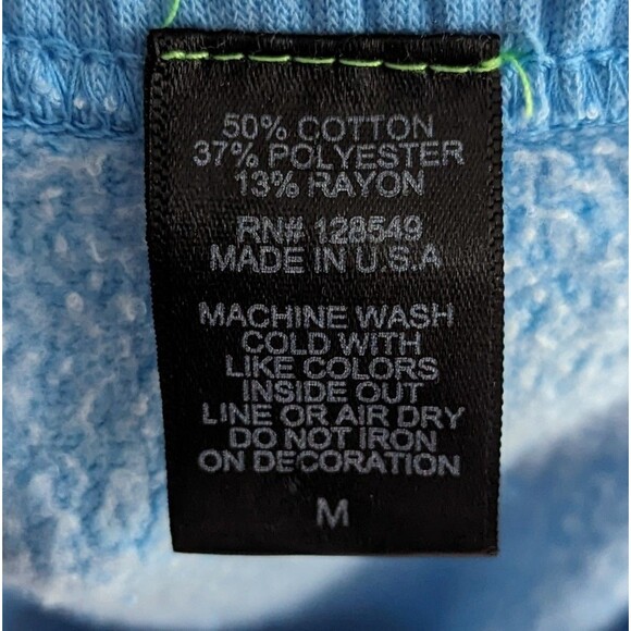 Aviator Nation Smiley Sweatpants Women's Size Medium Sky Blue Drawstring Joggers - Picture 5 of 8